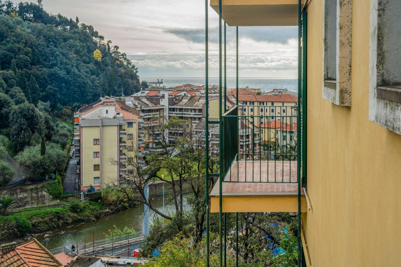 089 - Casa Cascata, Vista Mare, 400 Metri Dalla Spiaggia Appartement Sestri Levante Buitenkant foto