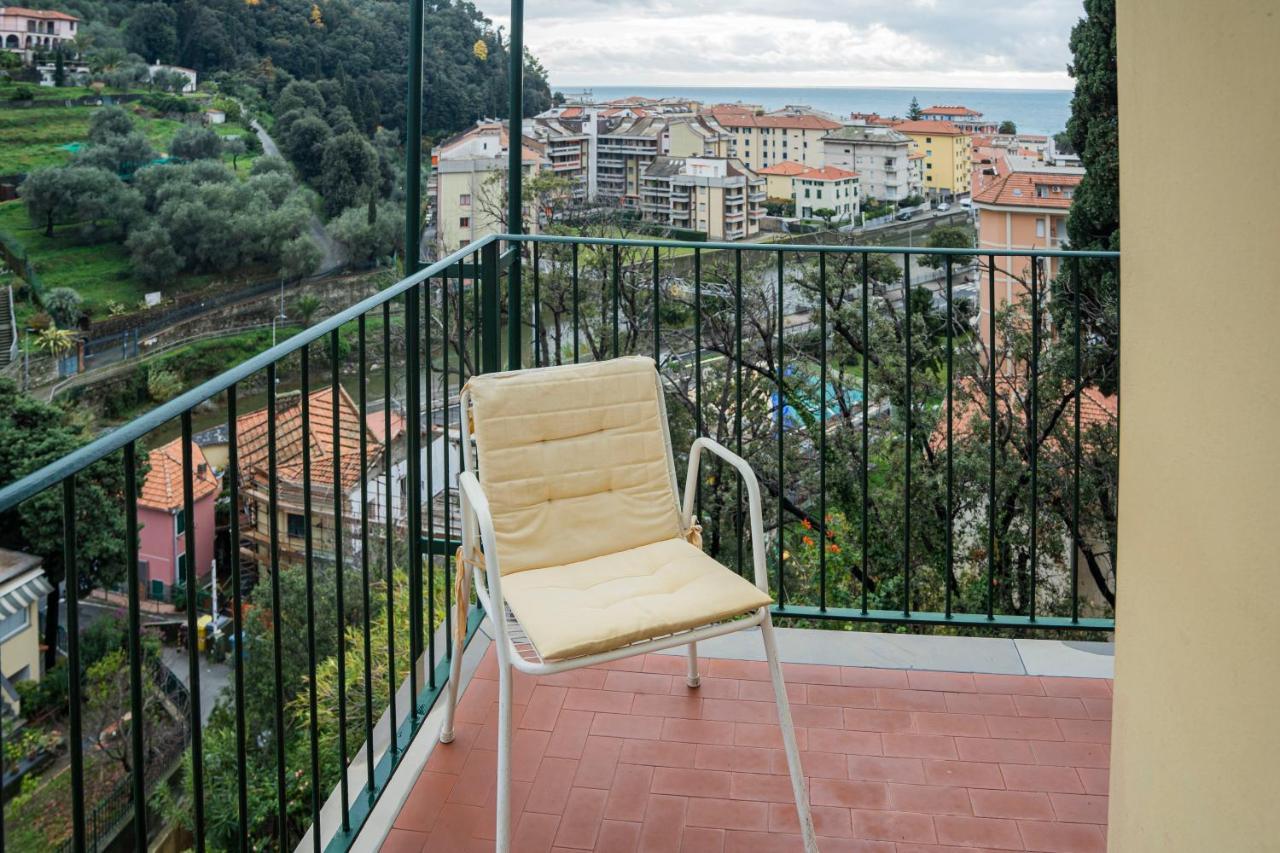 089 - Casa Cascata, Vista Mare, 400 Metri Dalla Spiaggia Appartement Sestri Levante Buitenkant foto