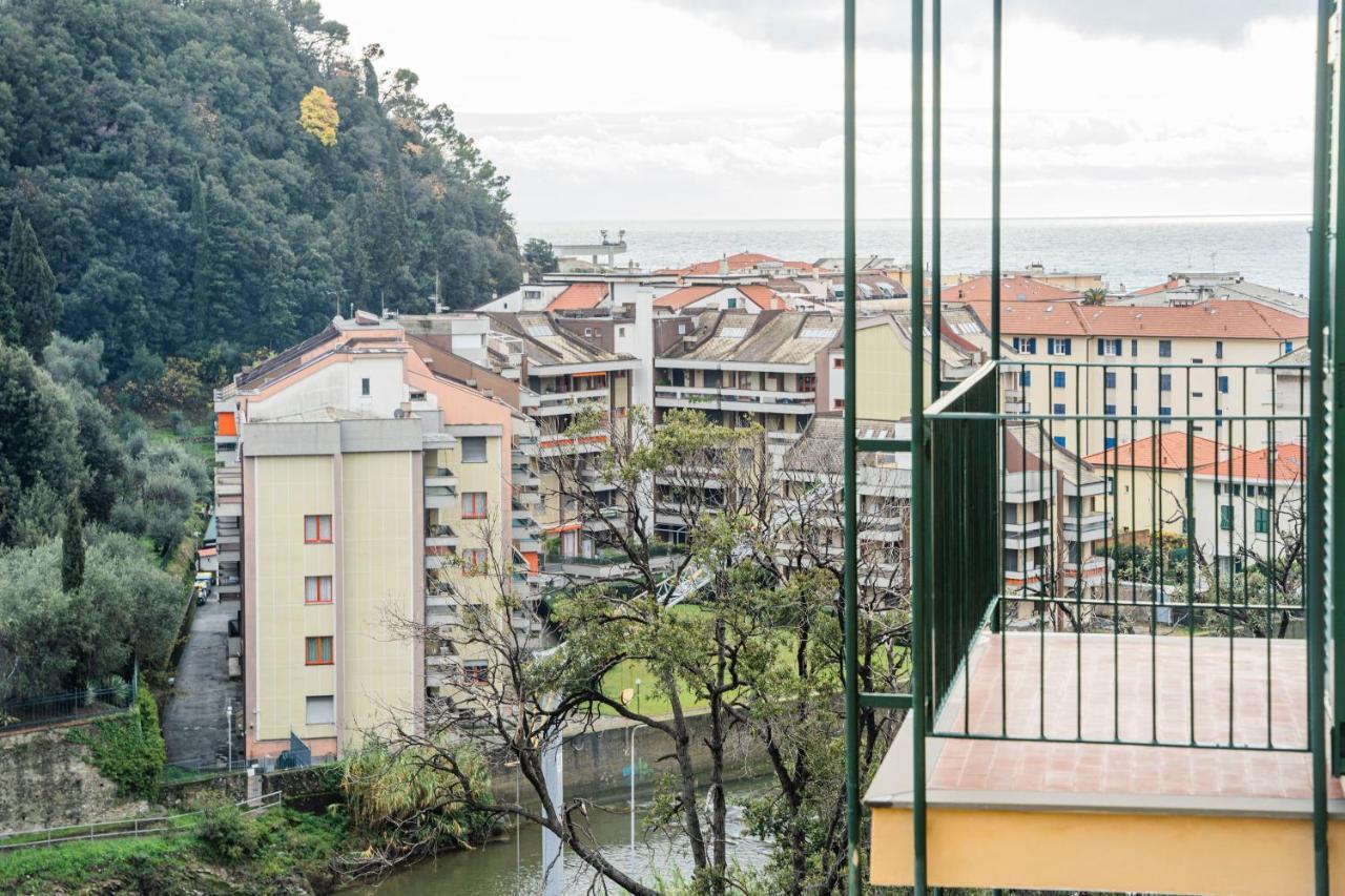 089 - Casa Cascata, Vista Mare, 400 Metri Dalla Spiaggia Appartement Sestri Levante Buitenkant foto
