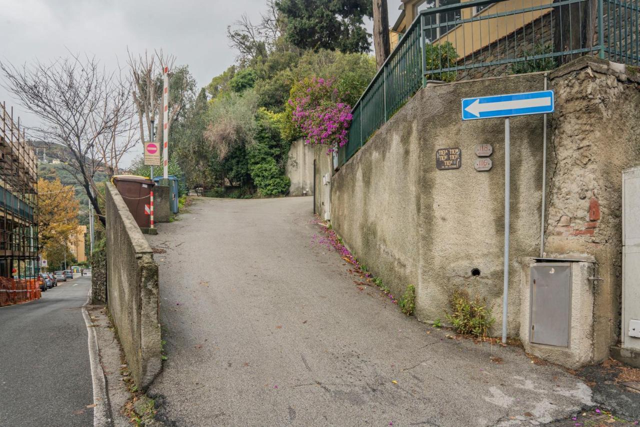 089 - Casa Cascata, Vista Mare, 400 Metri Dalla Spiaggia Appartement Sestri Levante Buitenkant foto